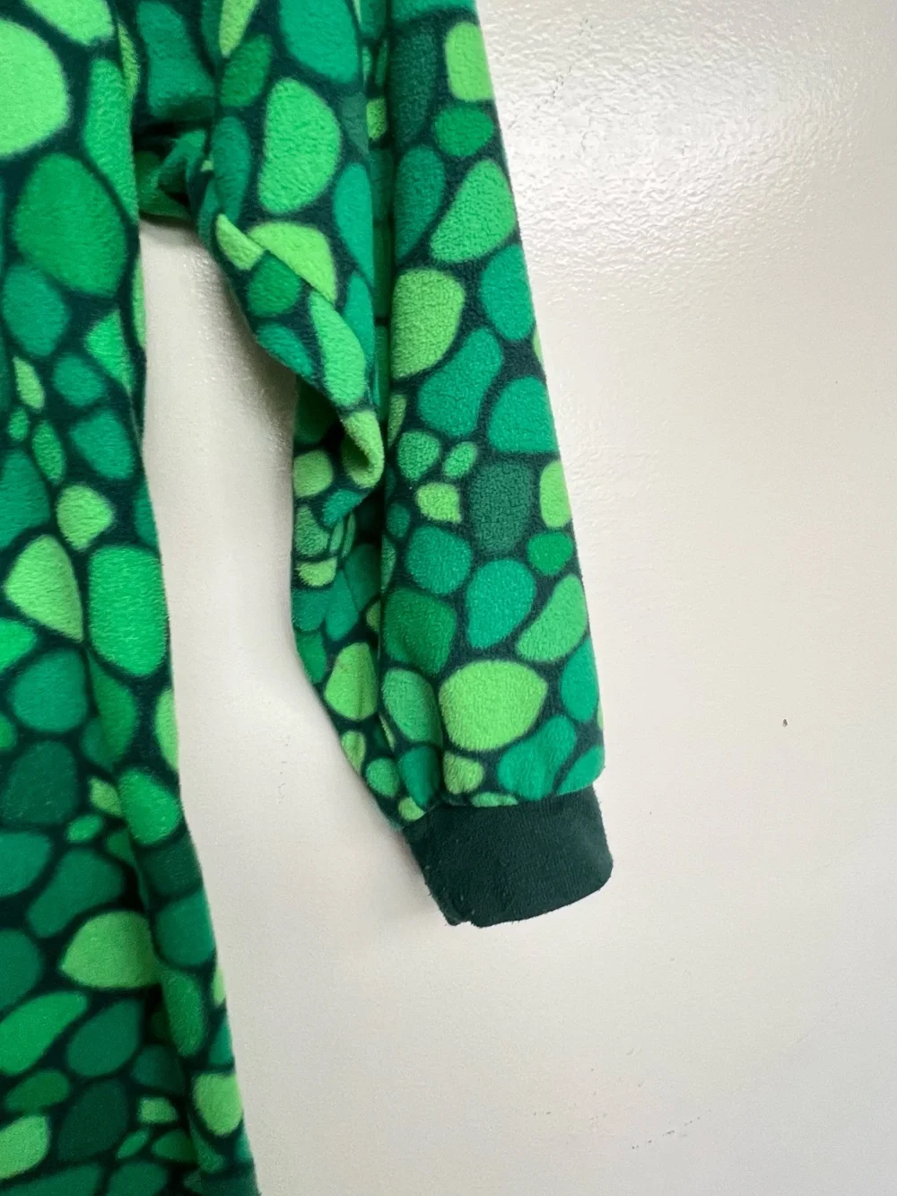 The Children's Place Green Pebble-Print Hooded Fleece Footie